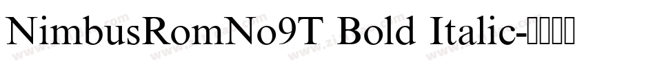 NimbusRomNo9T Bold Italic字体转换